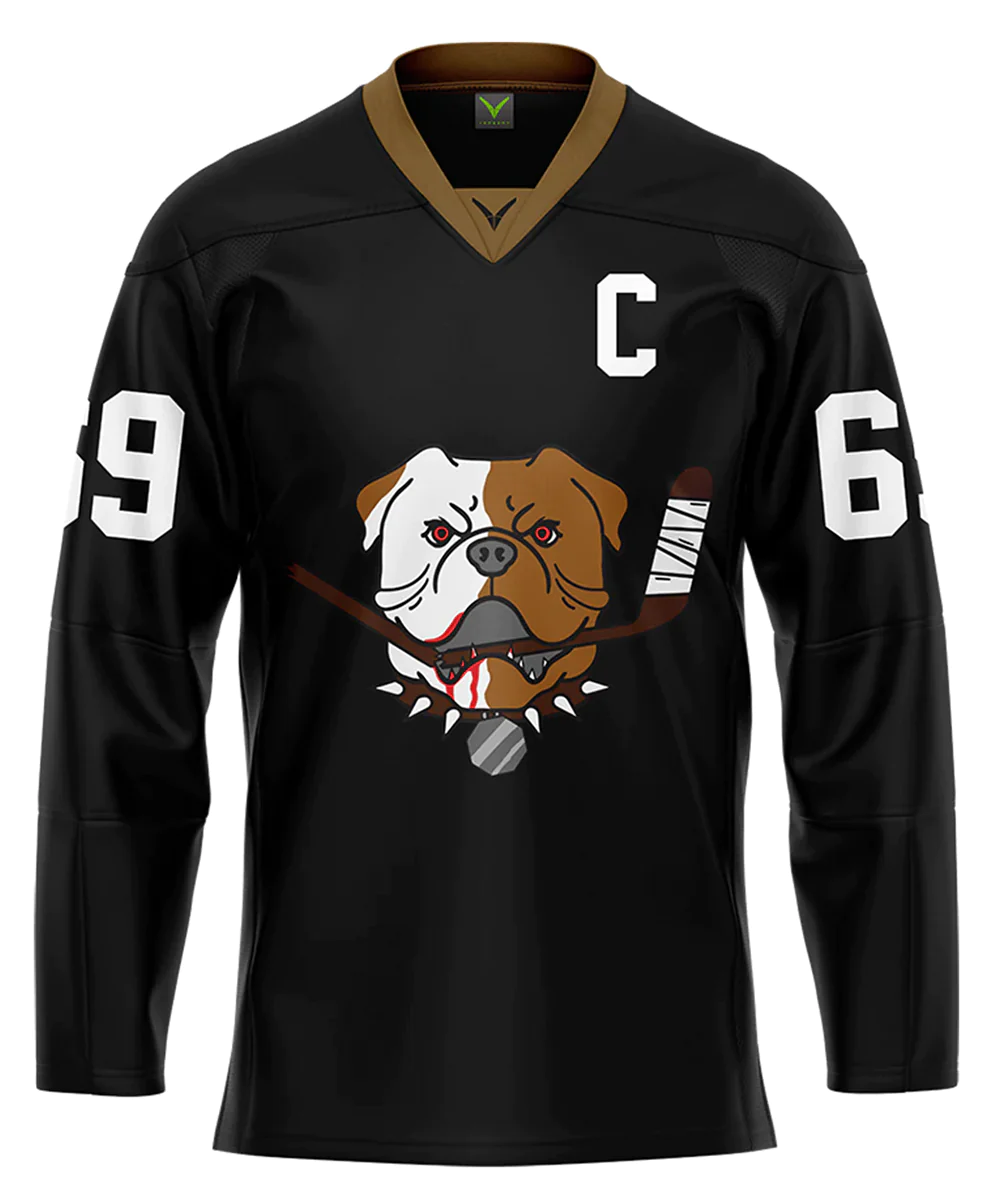 Shore 69 Black Sudbury Bulldogs Hockey Jersey