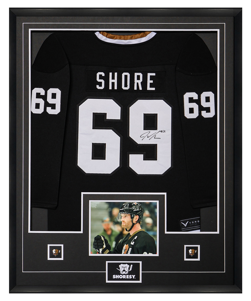 Shoresy Framed Black Signed Jersey