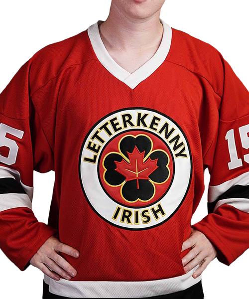 Letterkenny Irish Custom Hockey Jersey (Red) Youth XS